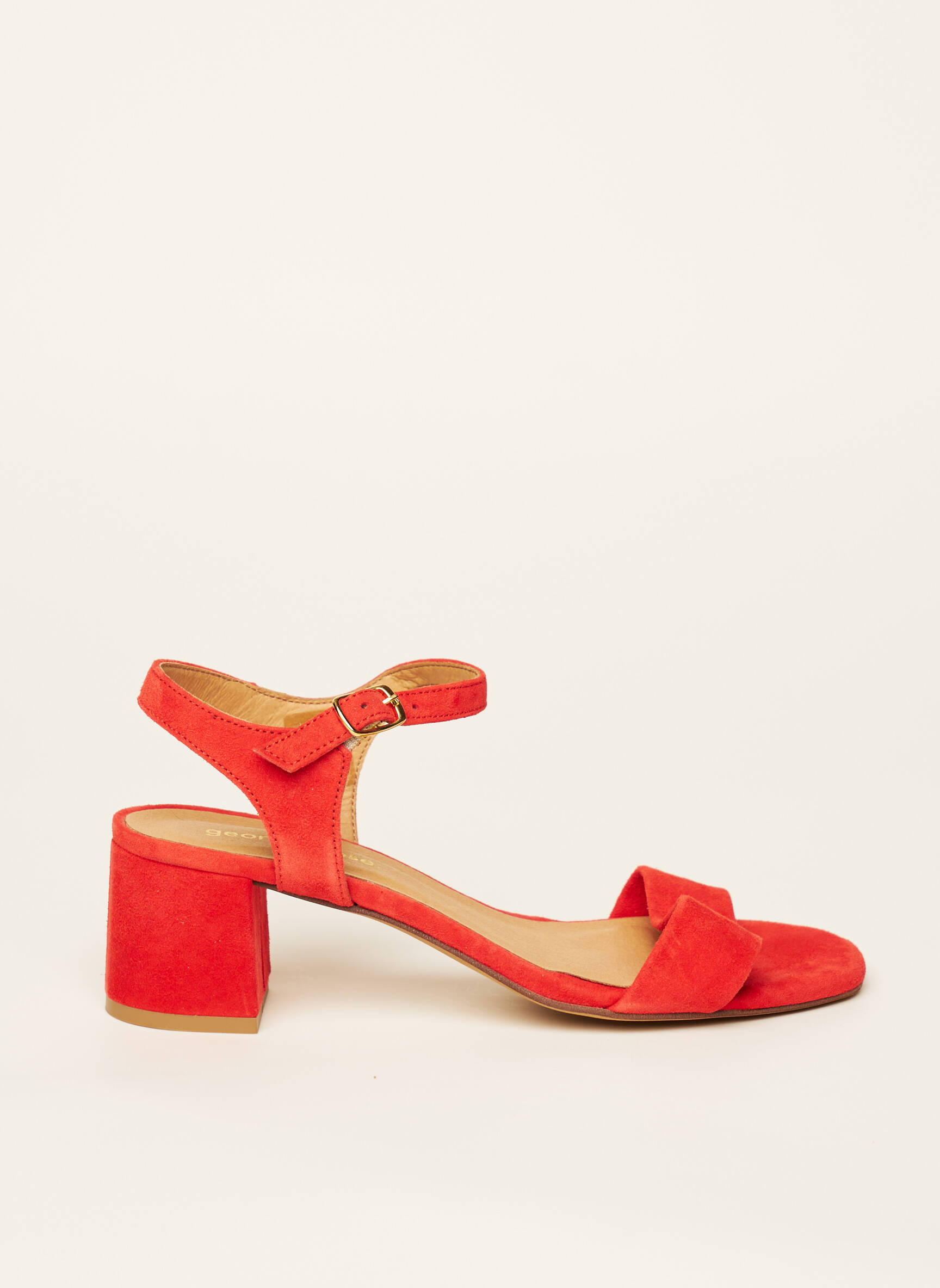 Georgia Rose Sandales Nu Pieds Femme couleur rouge