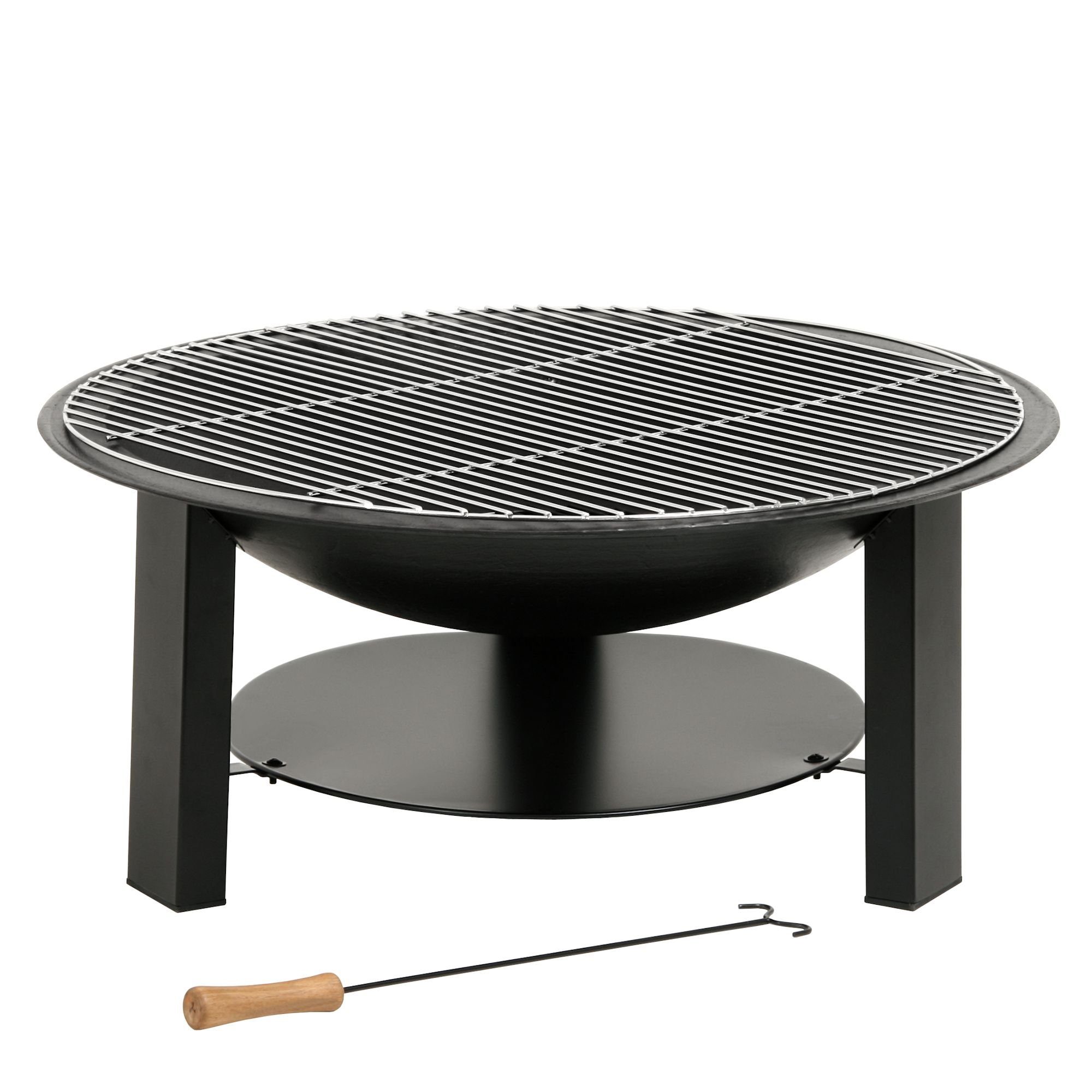 BBQ-Toro Feuerschale Gusseisen Feuerschale, Ø 75 cm, Feuerstelle mit Funkenschutz