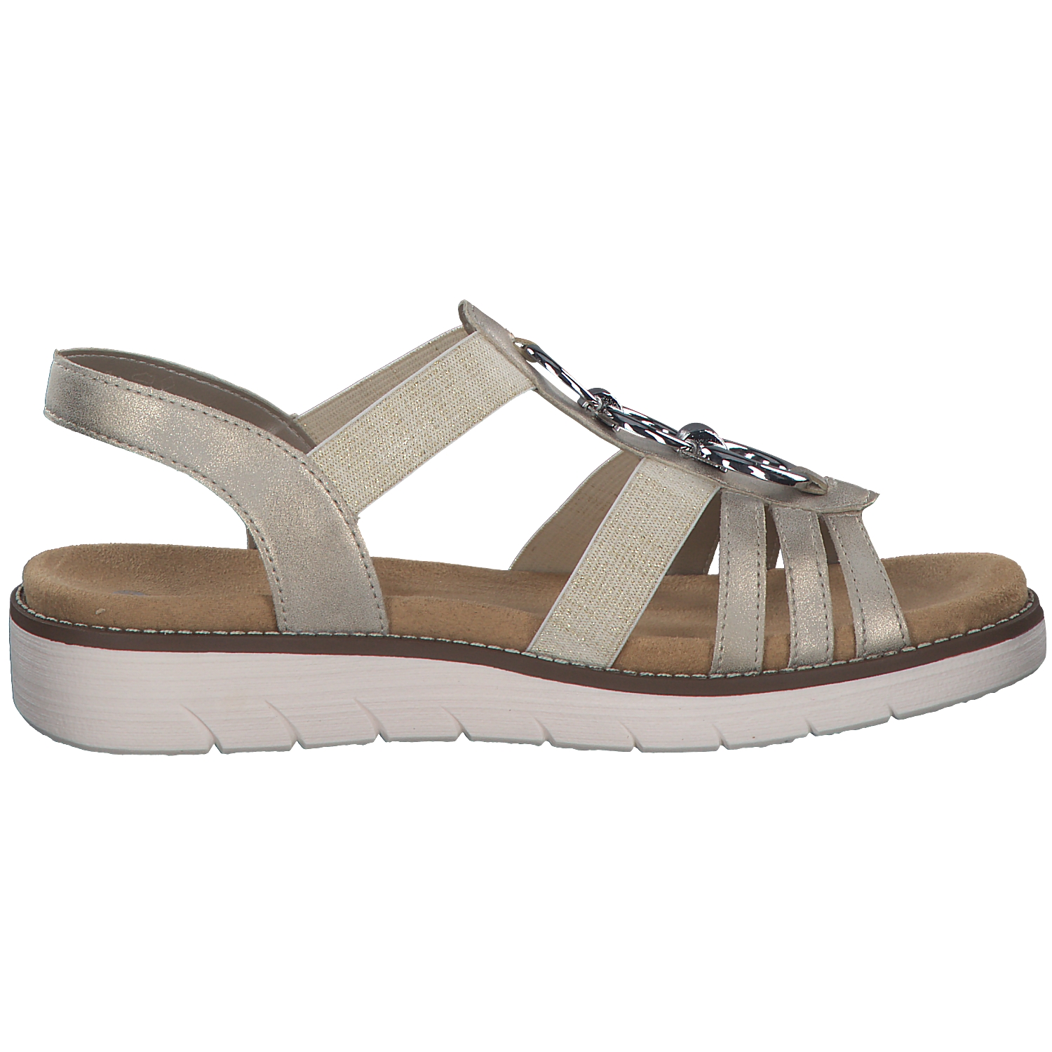 Remonte D2073, Keilsandaletten, Damen, Beige