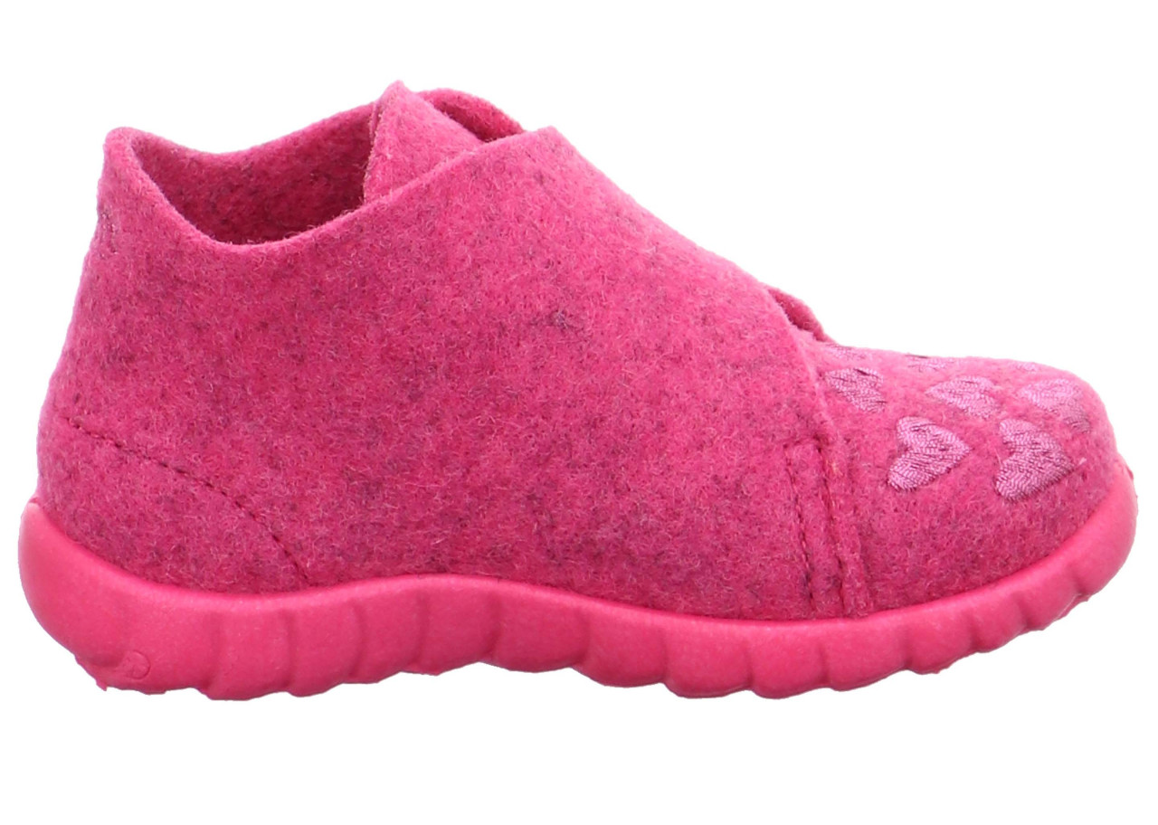HAPPY - Pink Hausschuh mit Klettverschluss