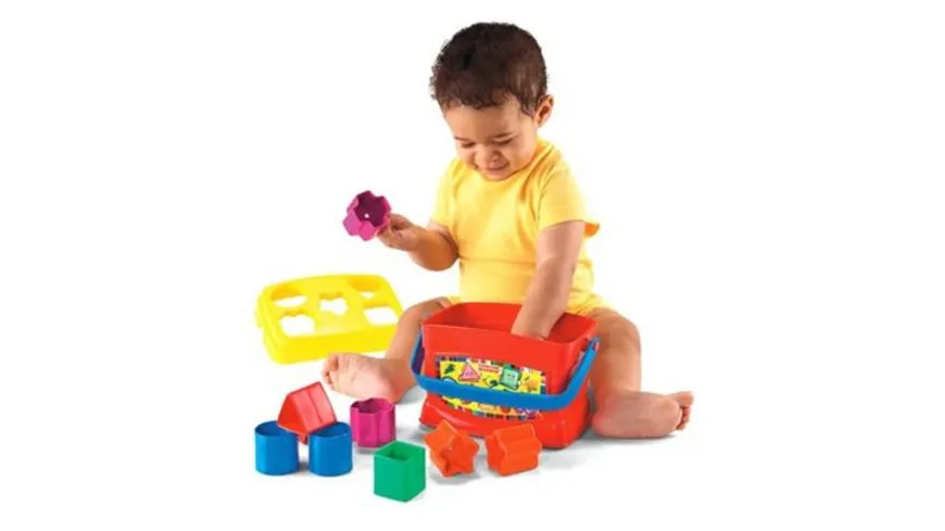 Fisher-Price Babys erste Bausteine, Motorikwürfel, Steckspiel, Bauklötze, Steckwürfel