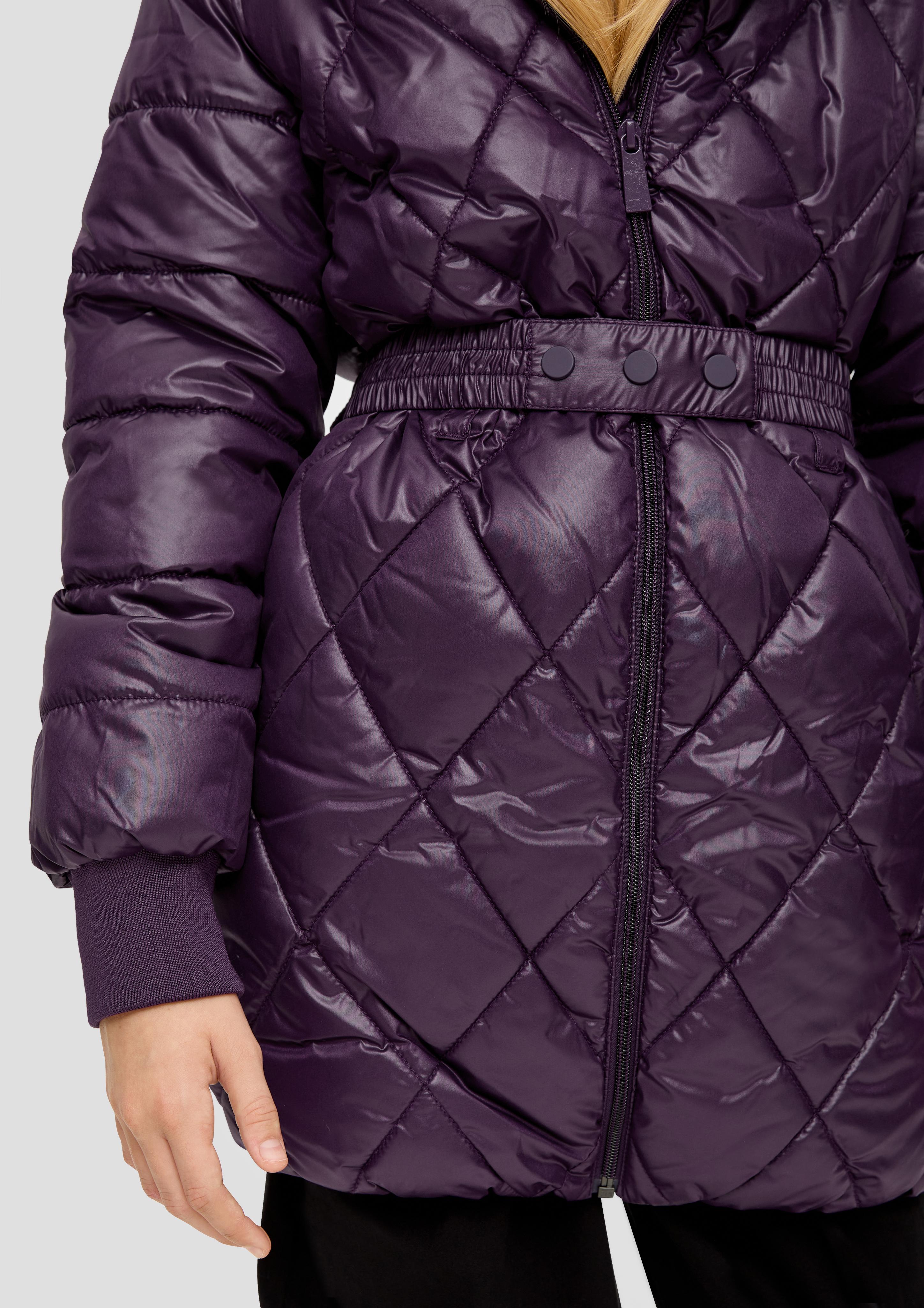 Steppjacke mit Textilgürtel  2131918-4836