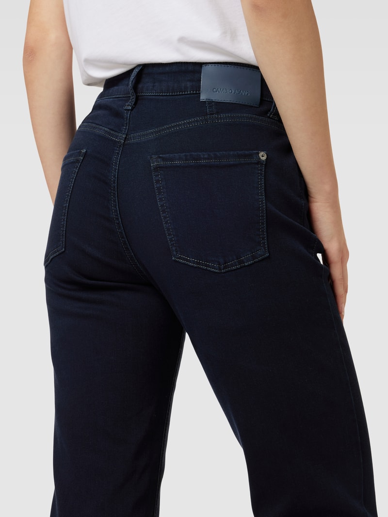 Jeans mit 5-Pocket-Design Modell 'PEARLIE' in dunkelblau
