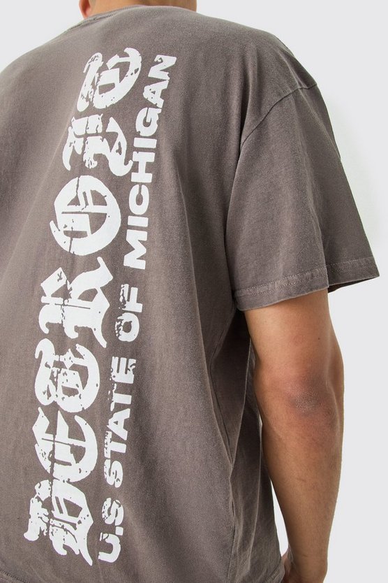 Oversize T-Shirt mit Gothic-Print