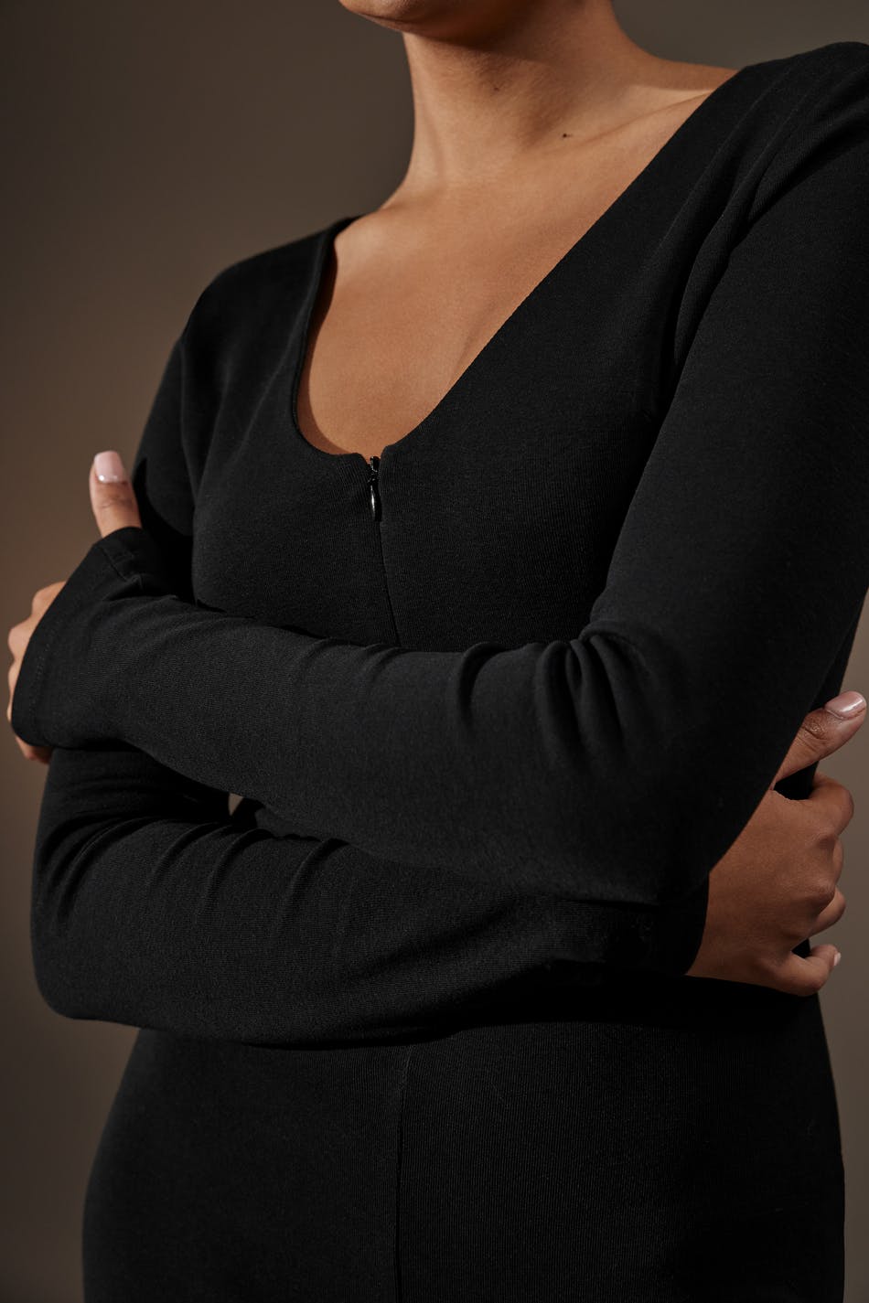 V neck bodysuit