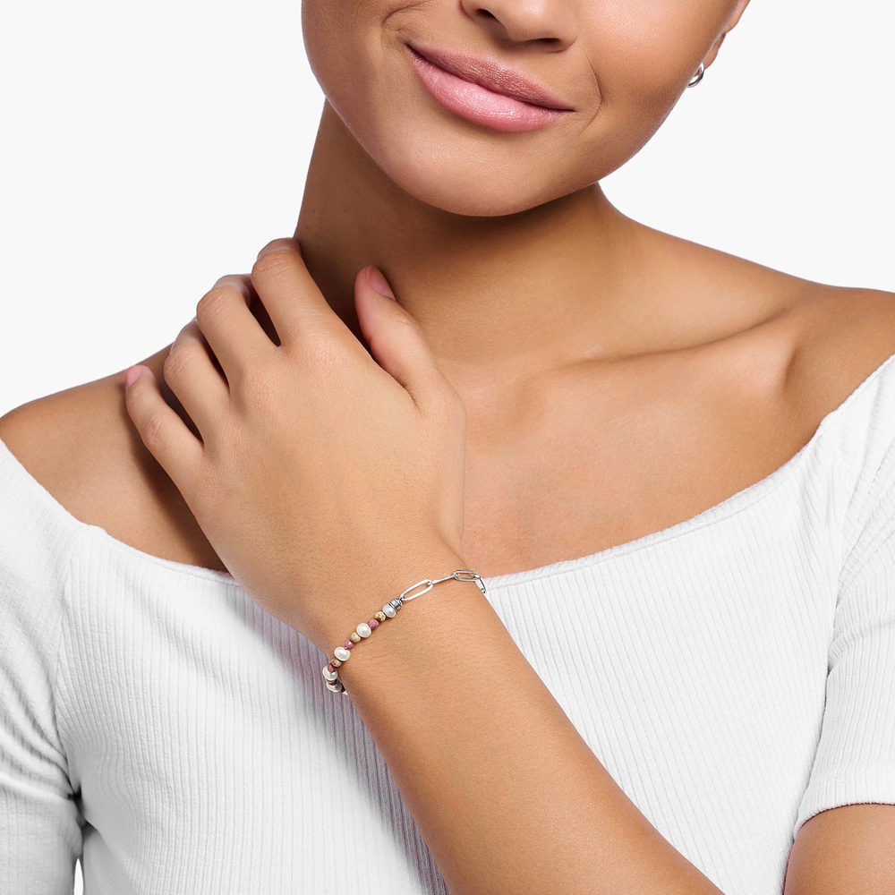 Thomas Sabo Bracelet 925 Argent rose, blanche Bracelet