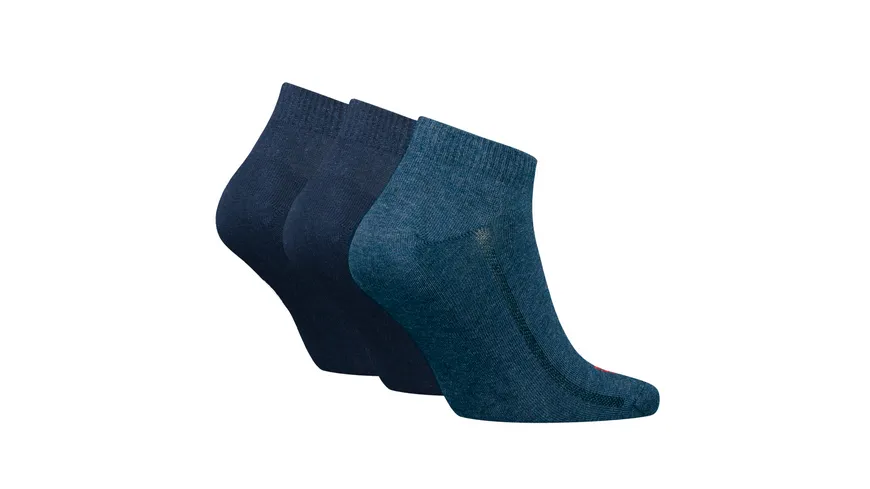 Levis Unisex Sneaker Socken Low Cut Batwing Logo Recycled Cotton 3er Pack Denim