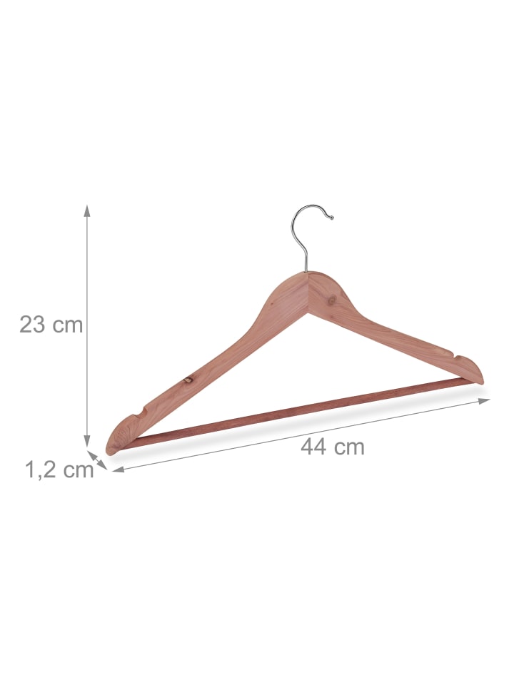 relaxdays 12x Kleiderbügel in Natur günstig kaufen onesize