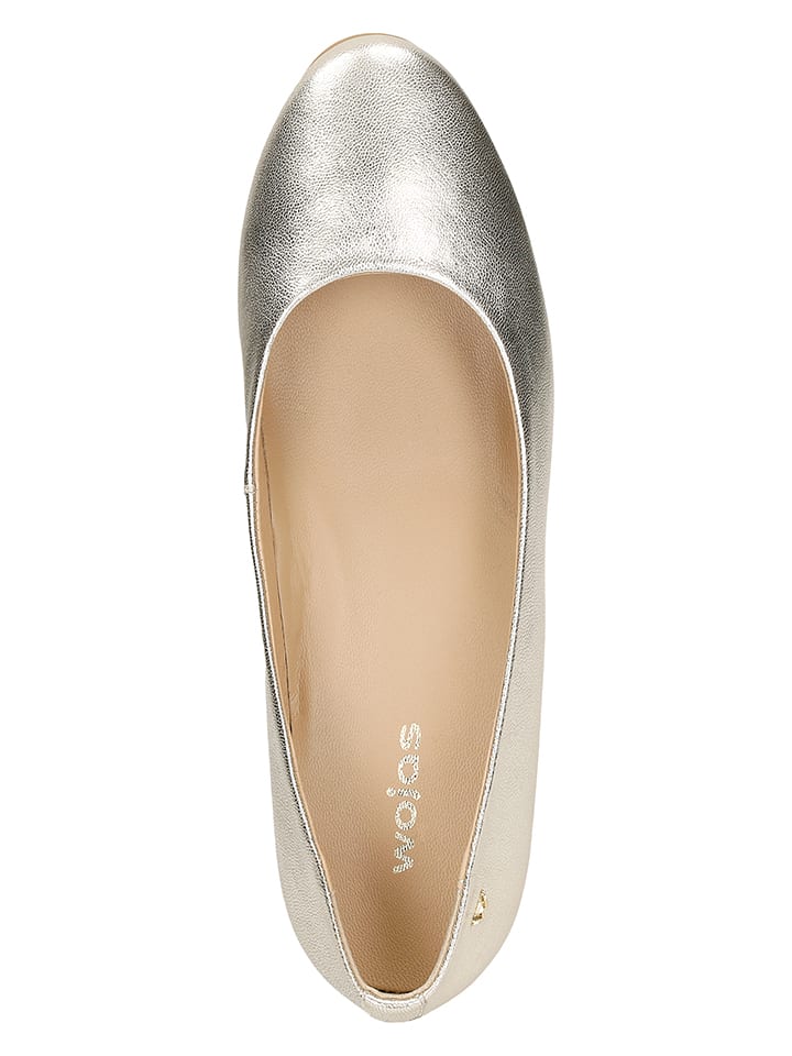 Wojas Leder-Ballerinas in Gold günstig kaufen