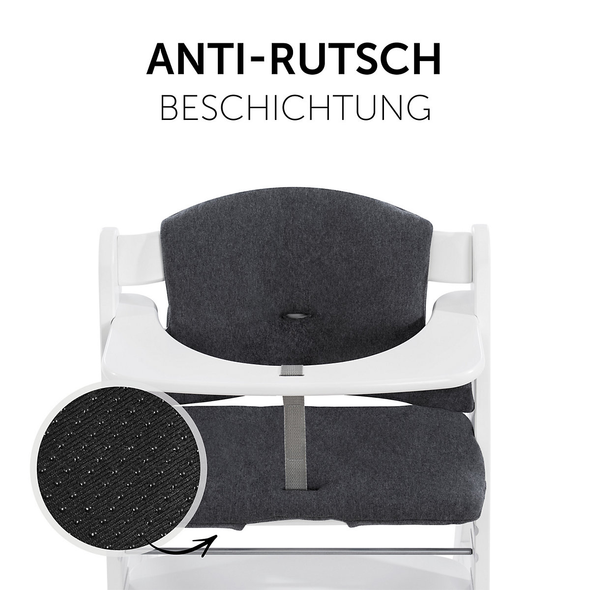 Hochstuhlauflage Select, Jersey Charcoal