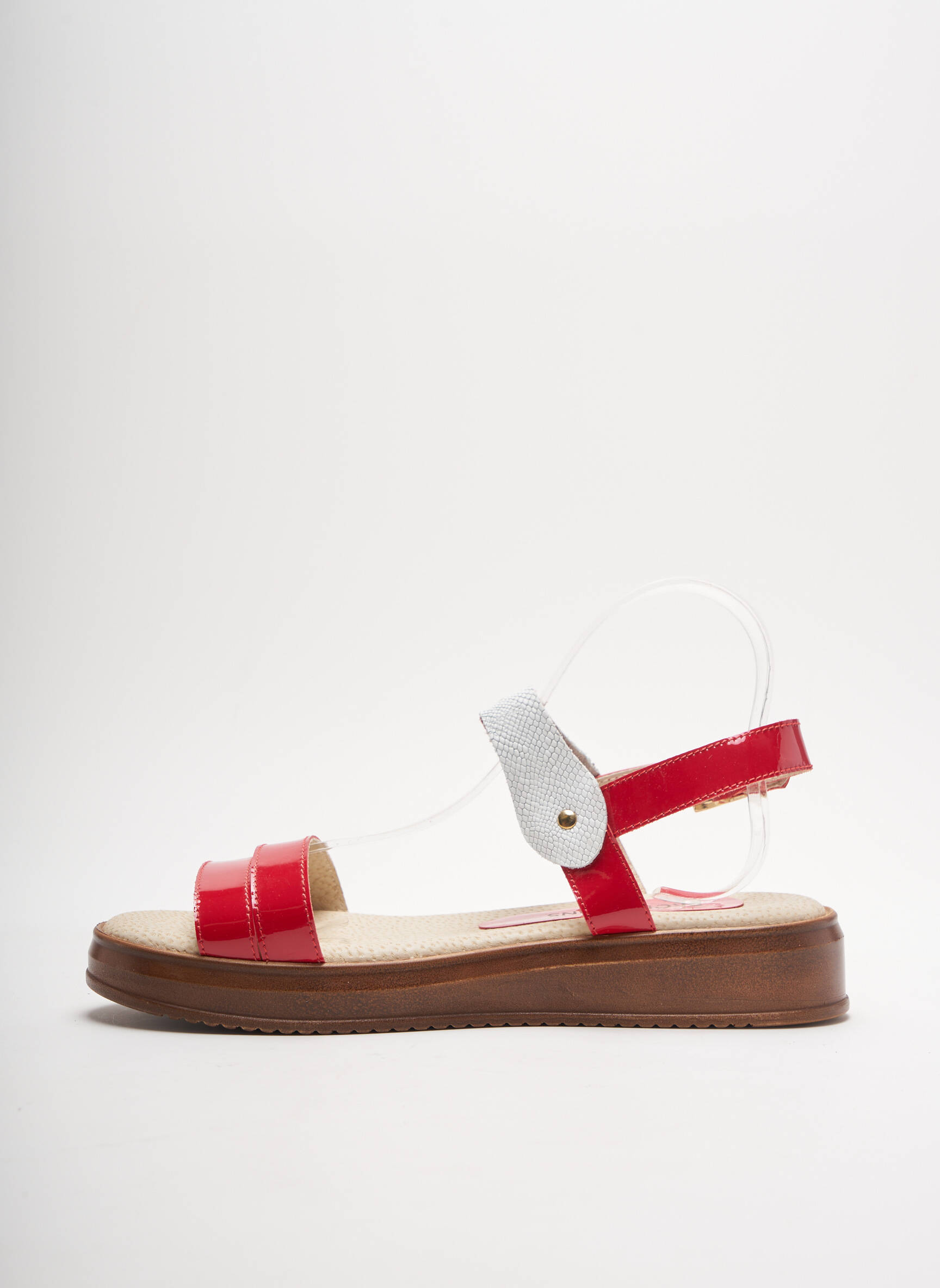 Brodequins Sandales Nu Pieds Femme couleur rouge
