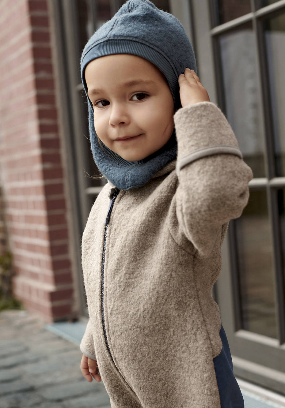 Wollfleece Mütze aus reiner Bio-Merinowolle