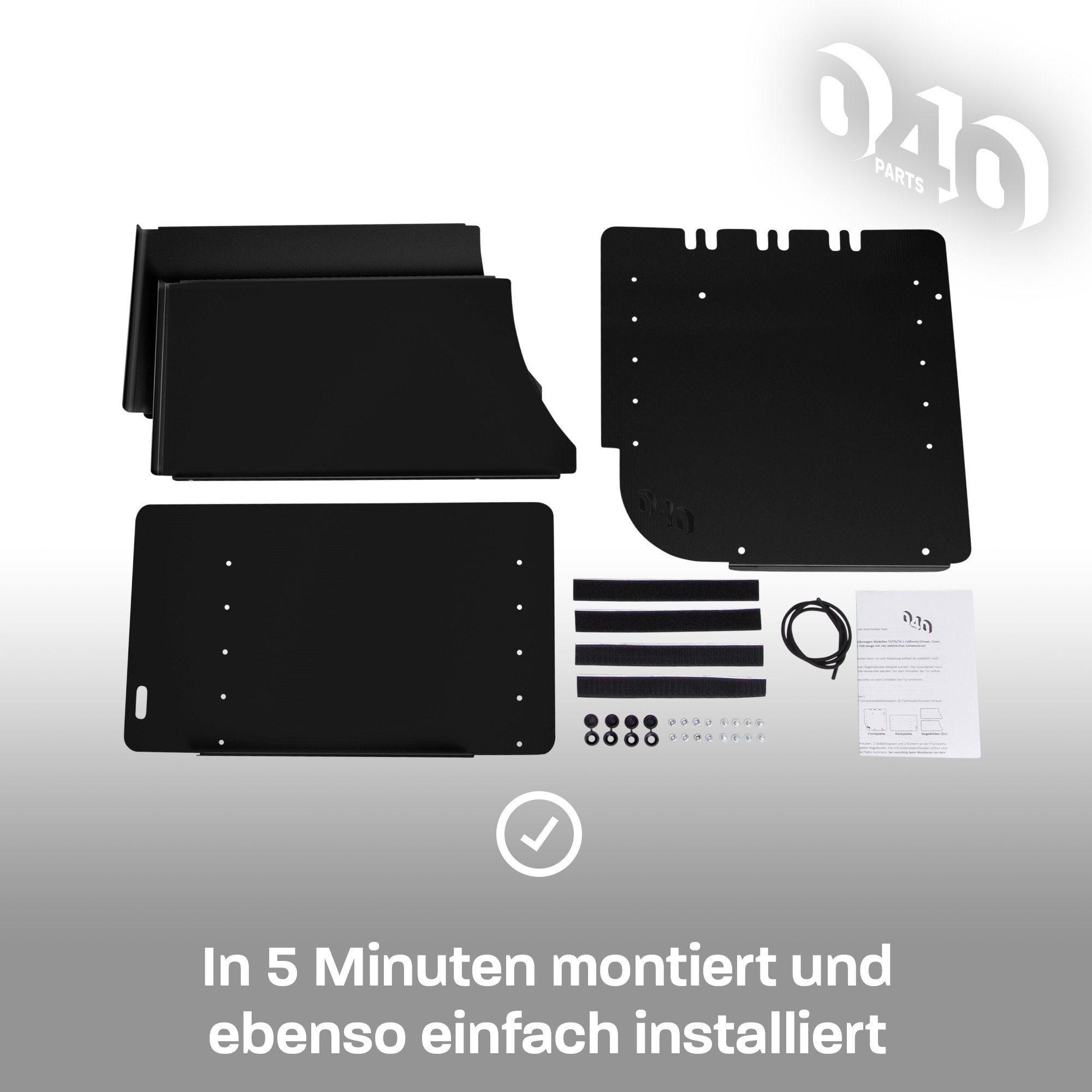 040Parts Spanngurt 040 Parts Schuhregal SCHWARZ BEIFAHRERSEITE Zubehör passend für VW T