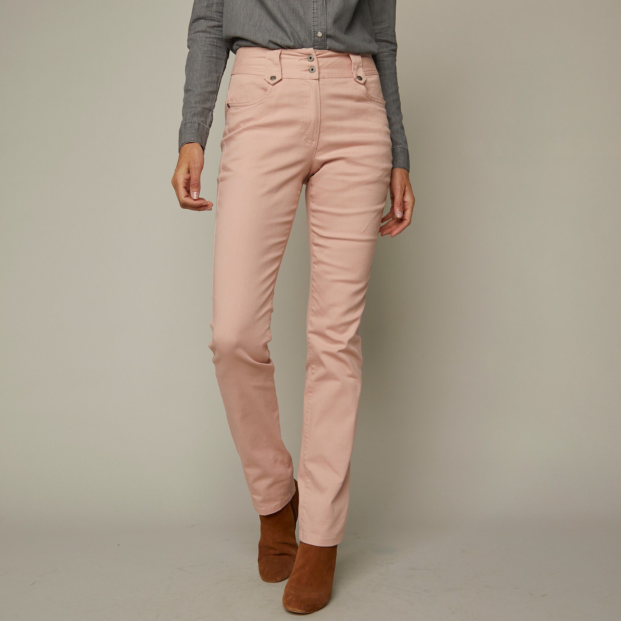 Pantalon droit taille haute
