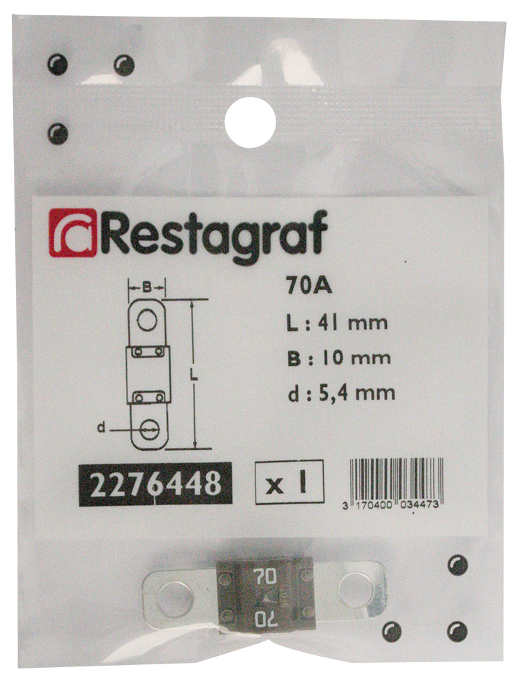 Restagraf MIDIVAL 58 V 70 A Flachstecksicherung - ATU