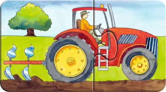 Kinderpuzzle ab 2 Jahren - Auf dem Bauernhof - 2 Teile