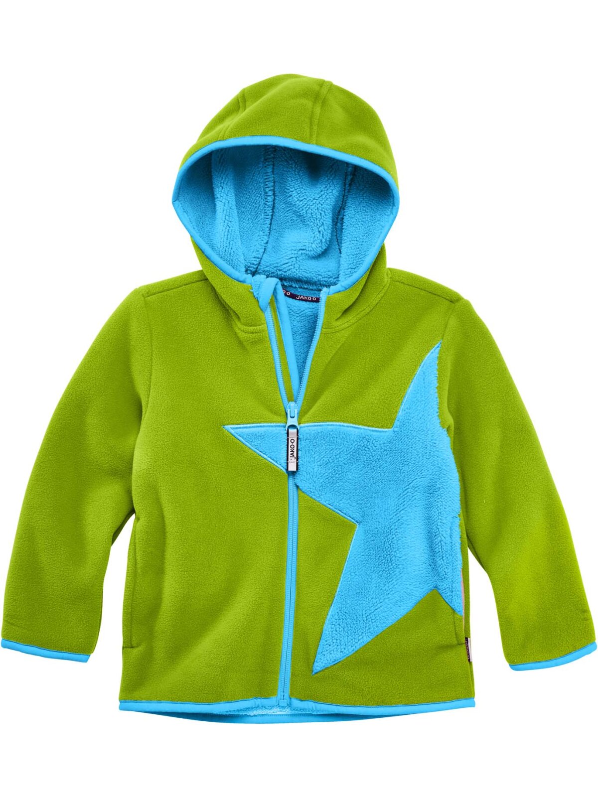 Kuschelfleece Jacke Stern, hellgrün