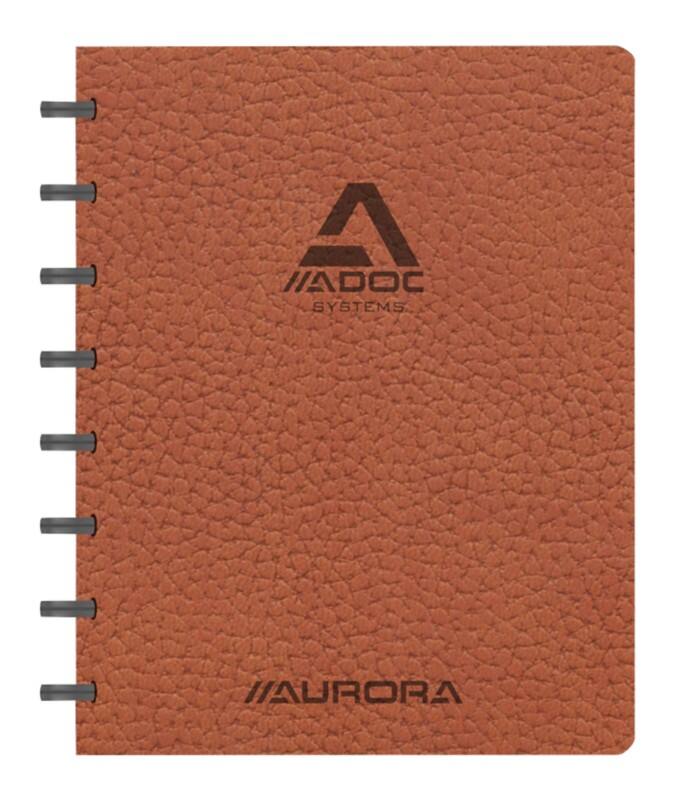 Adoc ADOC Business Notizbuch DIN A5 Liniert Kunststoff Seitlich gebunden Kunstleder Softcover Braun Nicht perforiert 144 Seiten