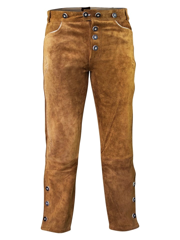 Edelnice Lederhose in mittelbraun günstig kaufen