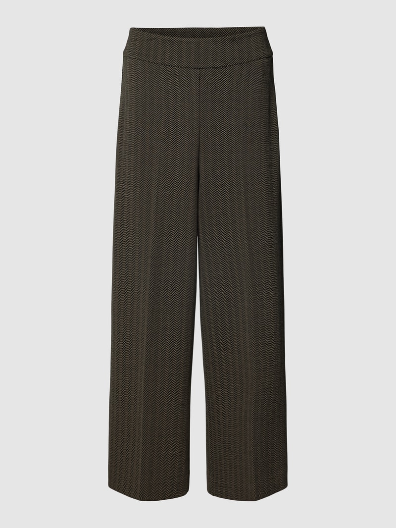Culotte mit Fischgrat-Dessin Modell 'Misha' in dunkelbraun