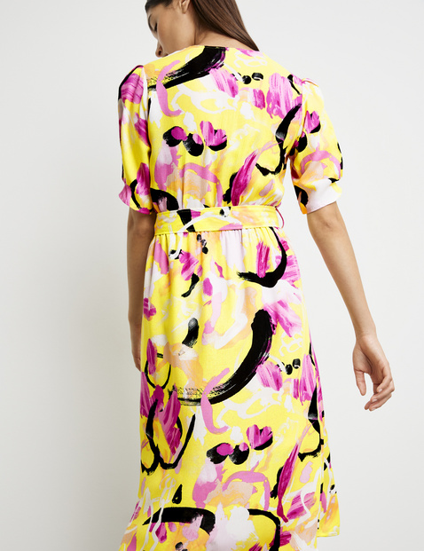 Leichtes Blusenkleid mit V-Ausschnitt