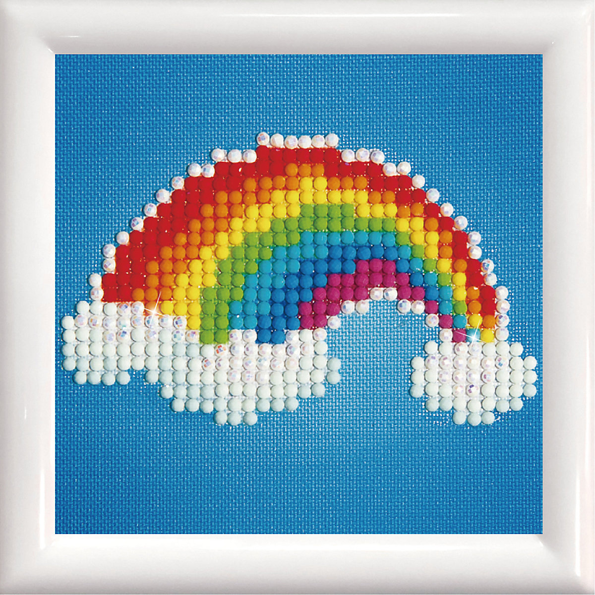 DIAMOND DOTZ® Original Diamond Painting "Ever Living Rainbow" 9,5 x 9,5 cm mit Rahmen ab 8 Jahren (DD1.007F)