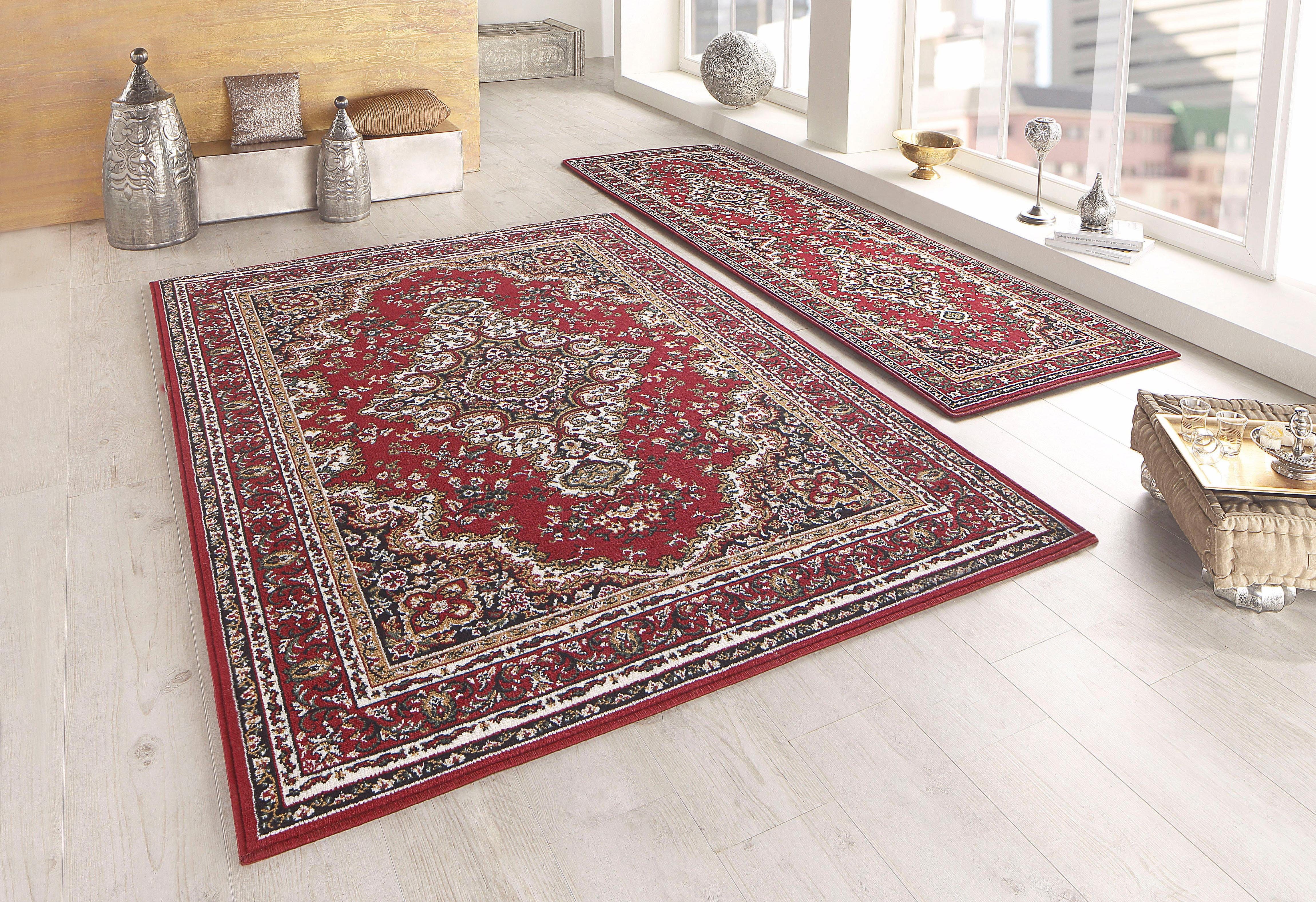 Läufer Oriental, Home affaire, rechteckig, Höhe: 7 mm, Läufer, Brücke, Kurzflor, Orient-Optik, mit Bordüre, gewebt