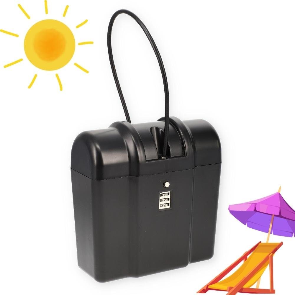 GarPet Strandmuschel Strandsafe Handy Bade Resie Safe Tresor Zahlenschloss Mini Urlaub Box