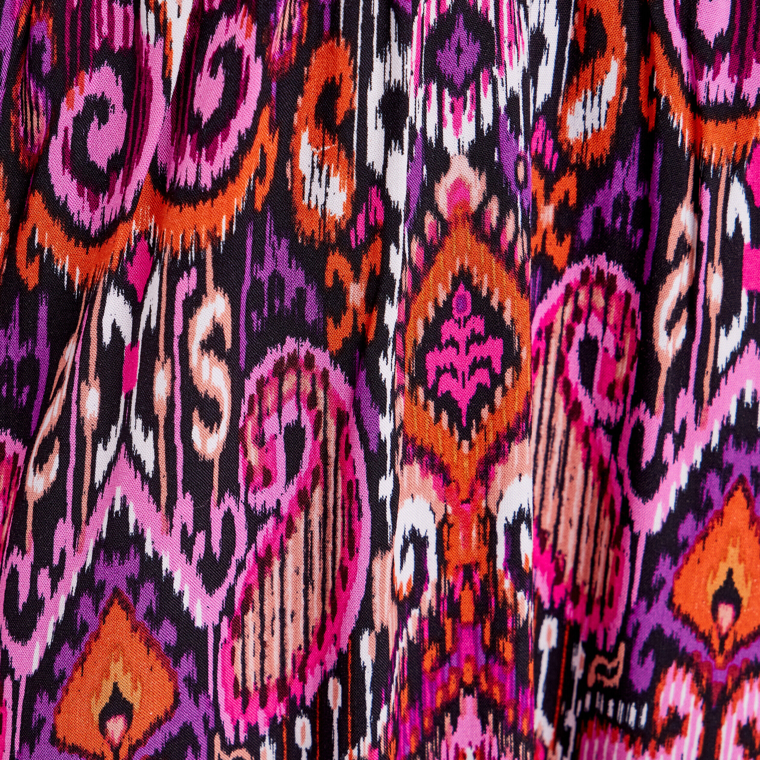 Robe longue évasée col en V orange femme | Cache Cache