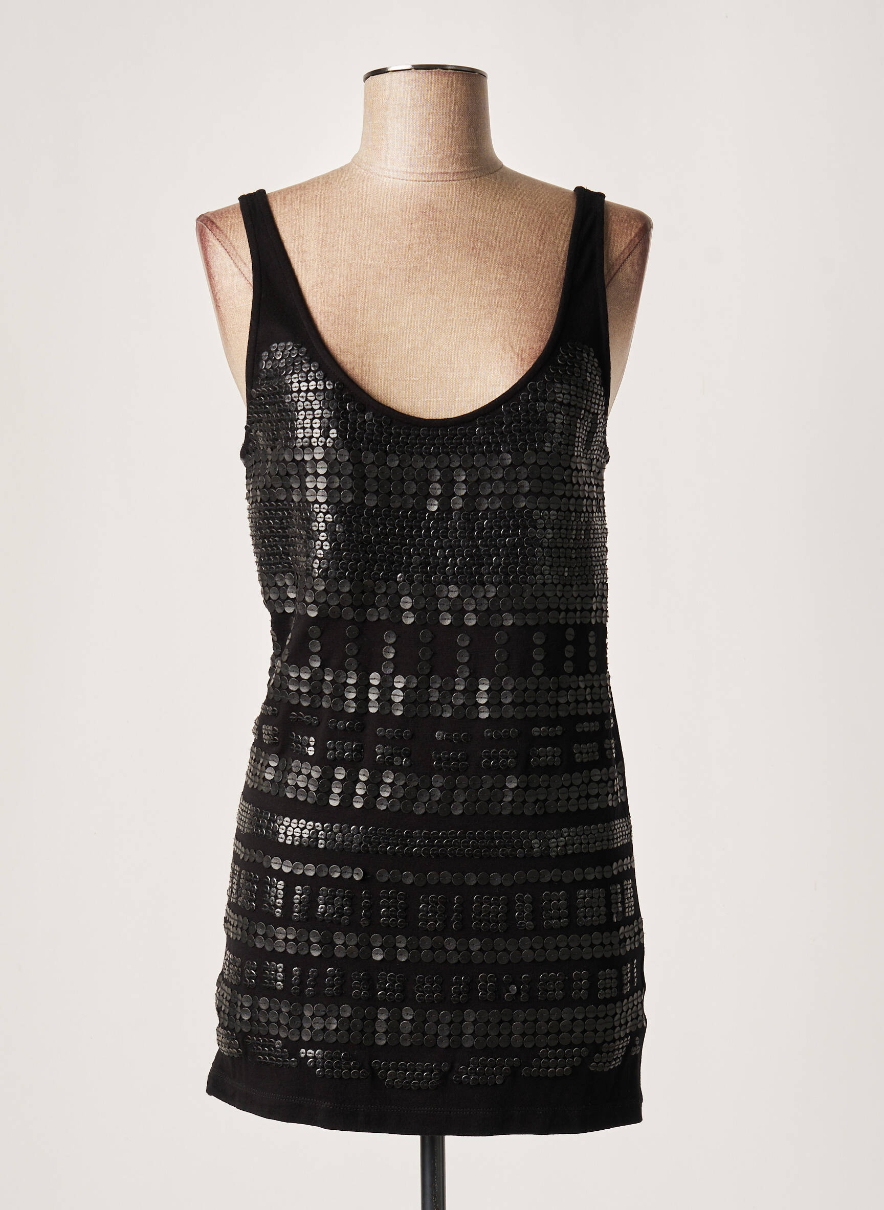 Lauren Vidal Tuniquesansmanche Femme couleur noir