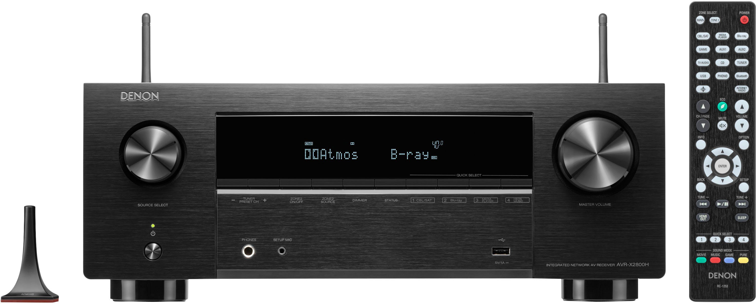 Denon AVR-X2800H 7.2 AV-Receiver (Bluetooth, LAN (Ethernet), WLAN, mit DAB)