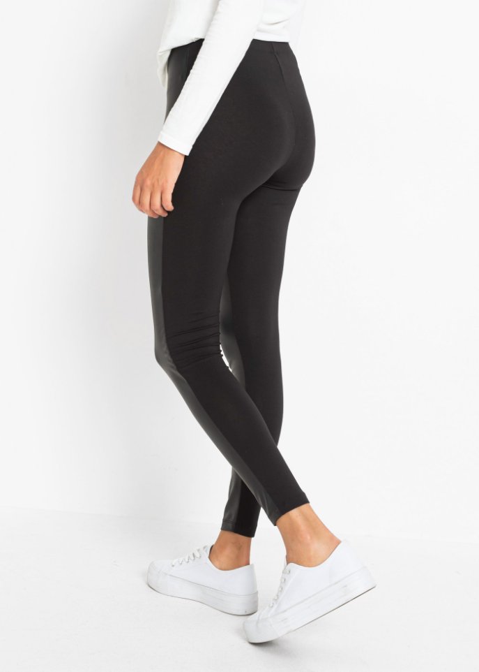 Lederimitat-Leggings mit nachhaltiger Viskose