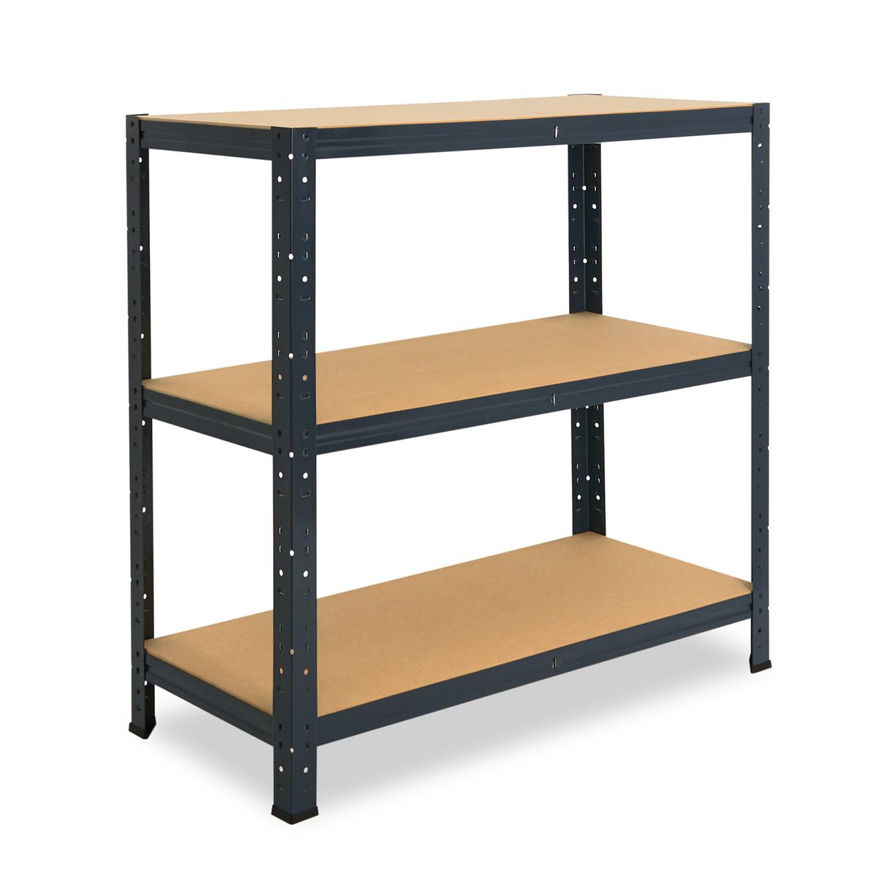 Shelfplaza HOME 90x80x40cm Schwerlastregal in anthrazit mit 3 Böden