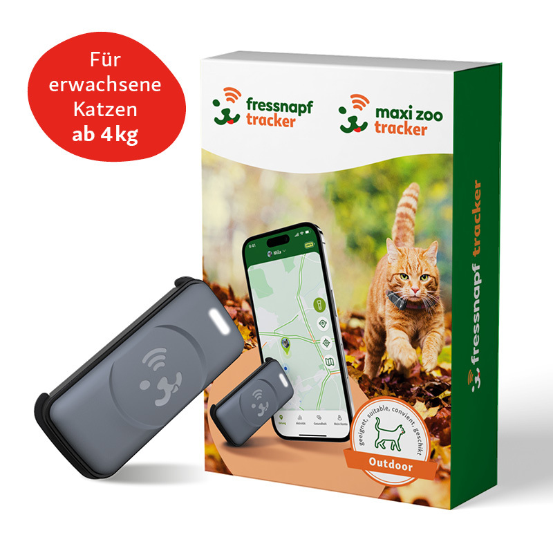 Fressnapf Halsbänder Fressnapf GPS-Tracker für Katzen schwarz/ grau