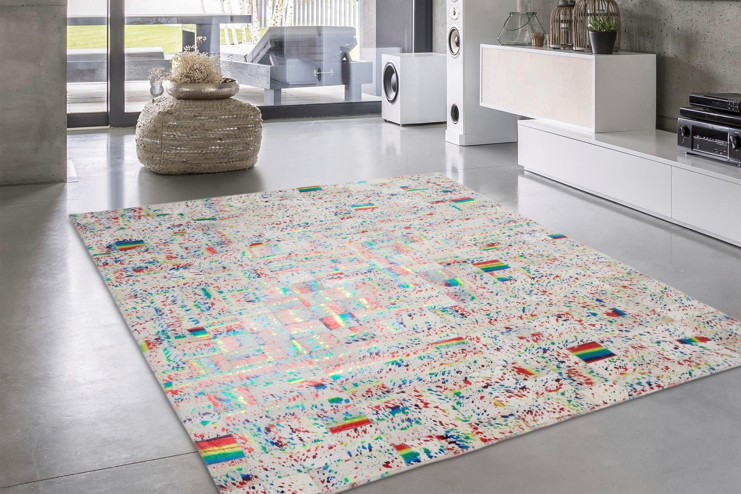 Fellteppich Audra 300, calo-deluxe, rechteckig, Höhe: 8 mm, echtes Rinderfell, Wohnzimmer