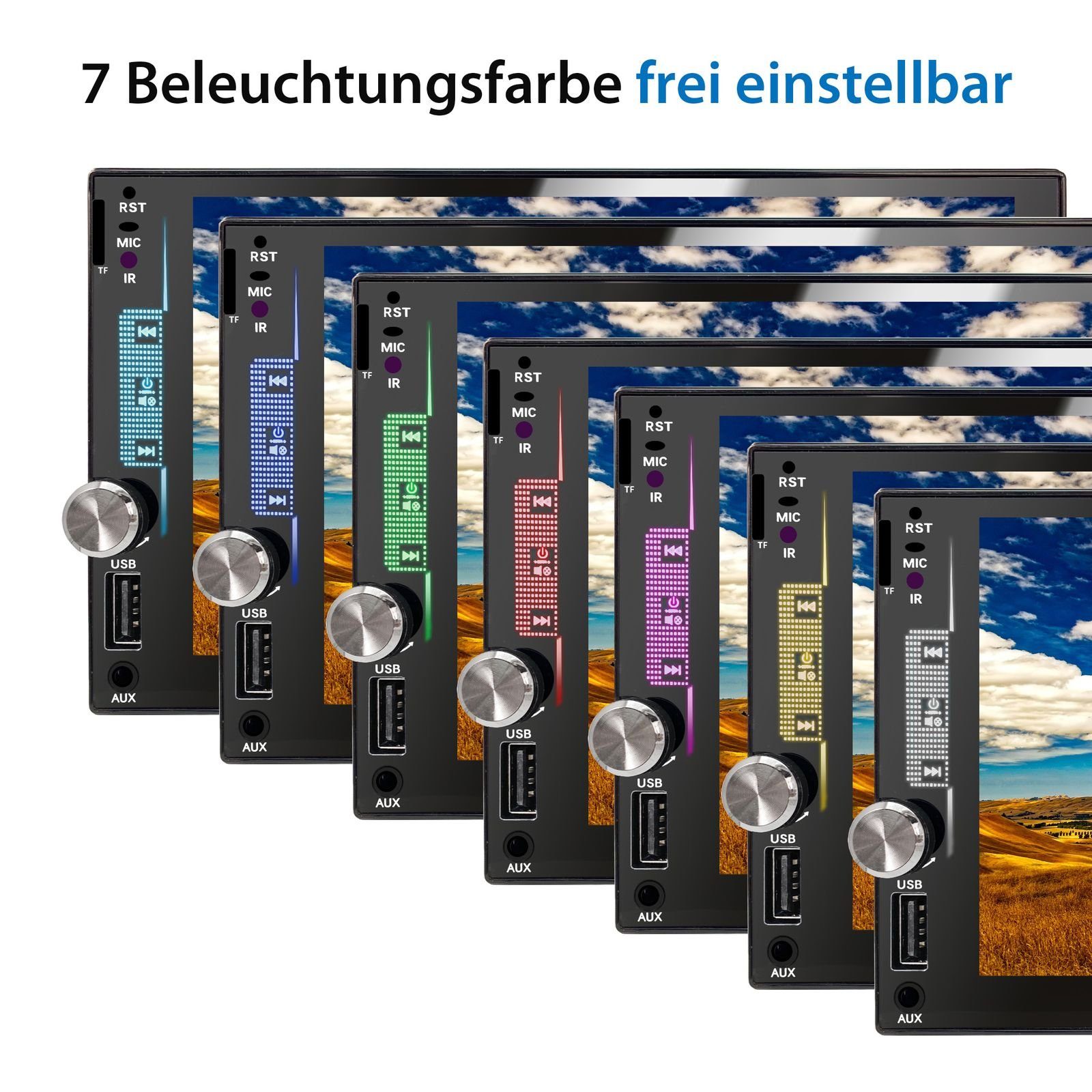 XOMAX XM-2V784D Autoradio mit DAB+ plus, 7 Zoll Bildschirm Bluetooth, 2 DIN Autoradio