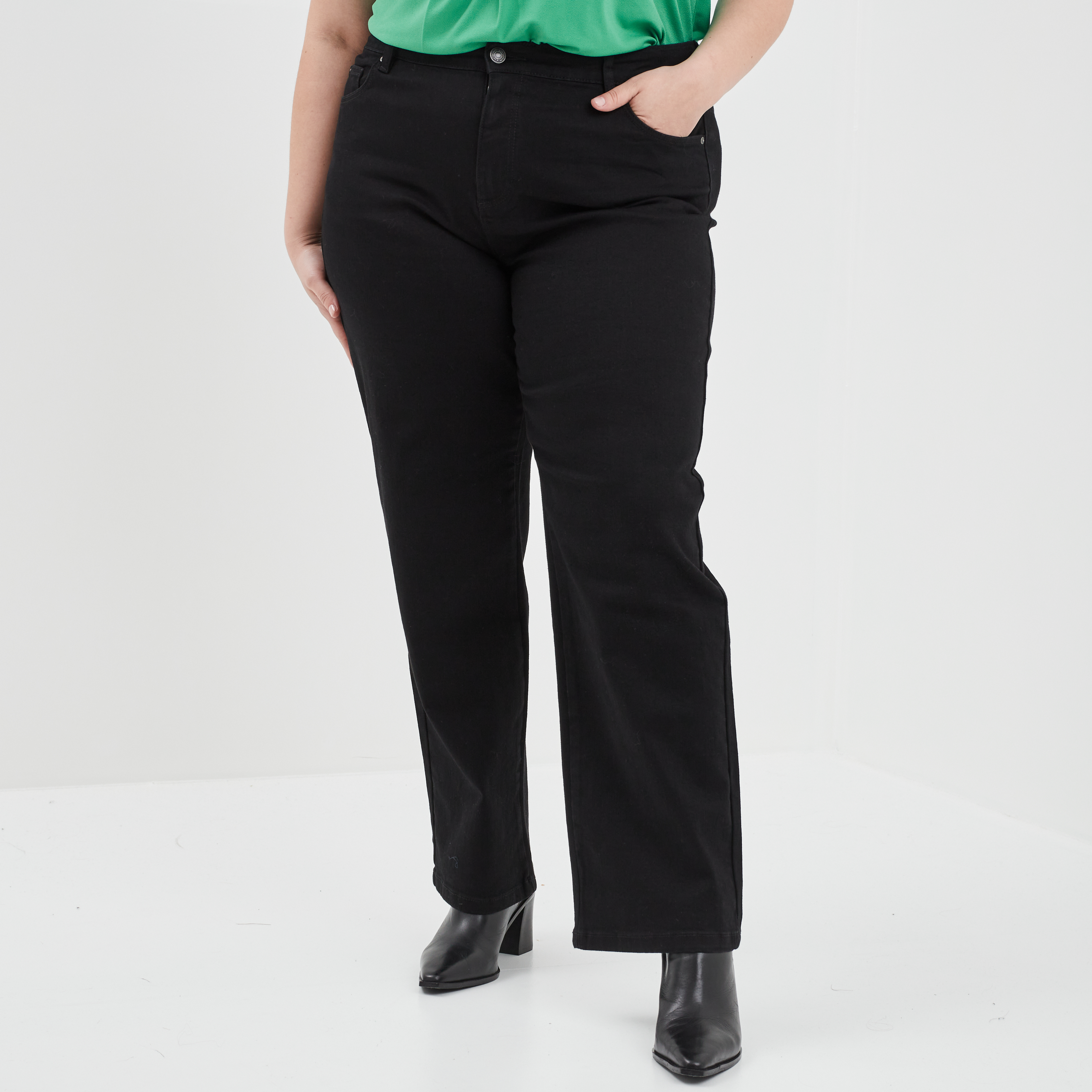 Jeans flare taille haute Modavista noir femme | La Halle