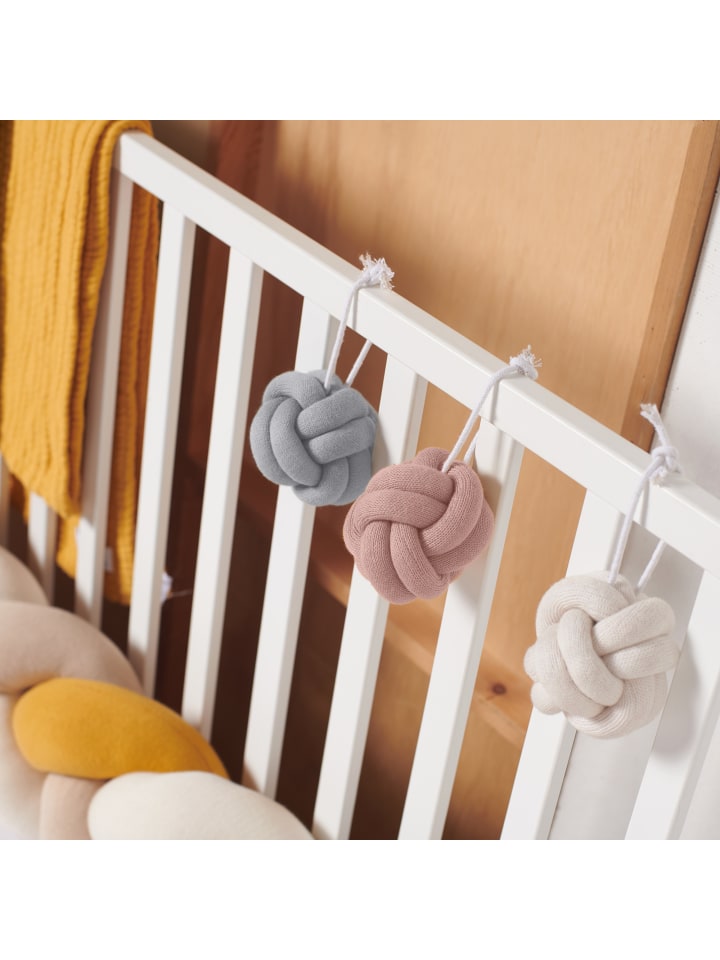 nordic coast company  Baby Gym Knoten Rosa | Grau | Natur - 3er Set günstig kaufen onesize