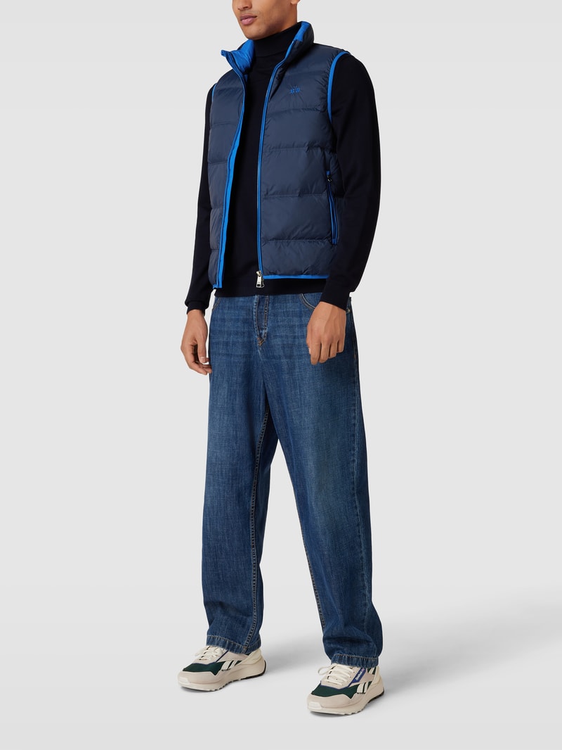 Weste mit Label-Stitching in marineblau