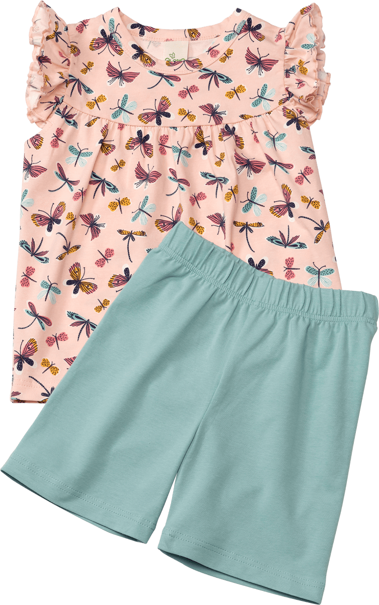 Schlafanzug Pro Climate mit Schmetterling-Muster, rosa, Gr. 104/110, 1 St