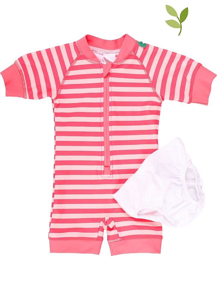 Fred´s World by GREEN COTTON 2tlg. Set: Badeanzug und Badehose in Rot/ Weiß günstig kaufen 80/86