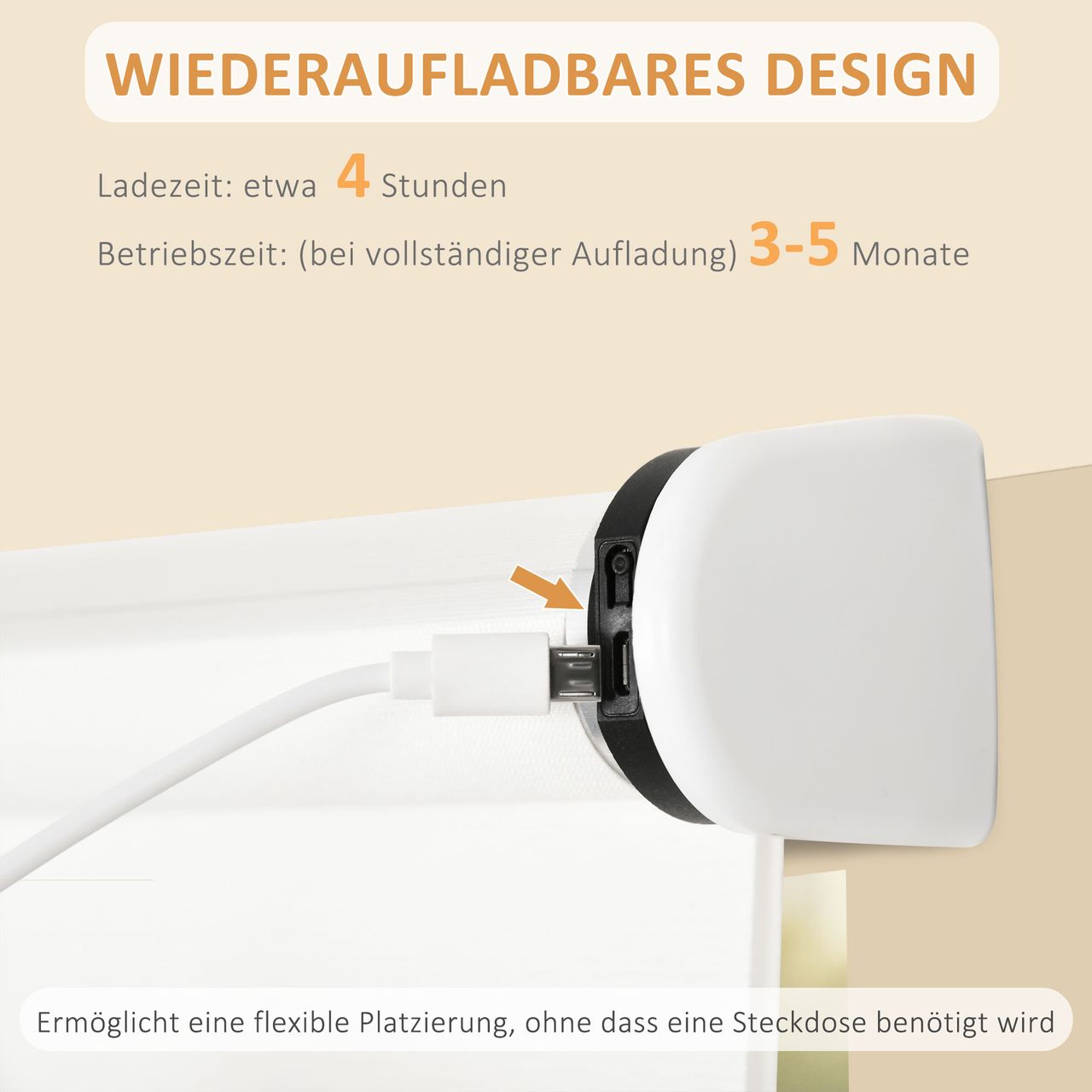 HOMCOM Fensterrollo, Elektrischer Zebra-Rollo, mit Fernbedienung, Weiß, 80x180cm