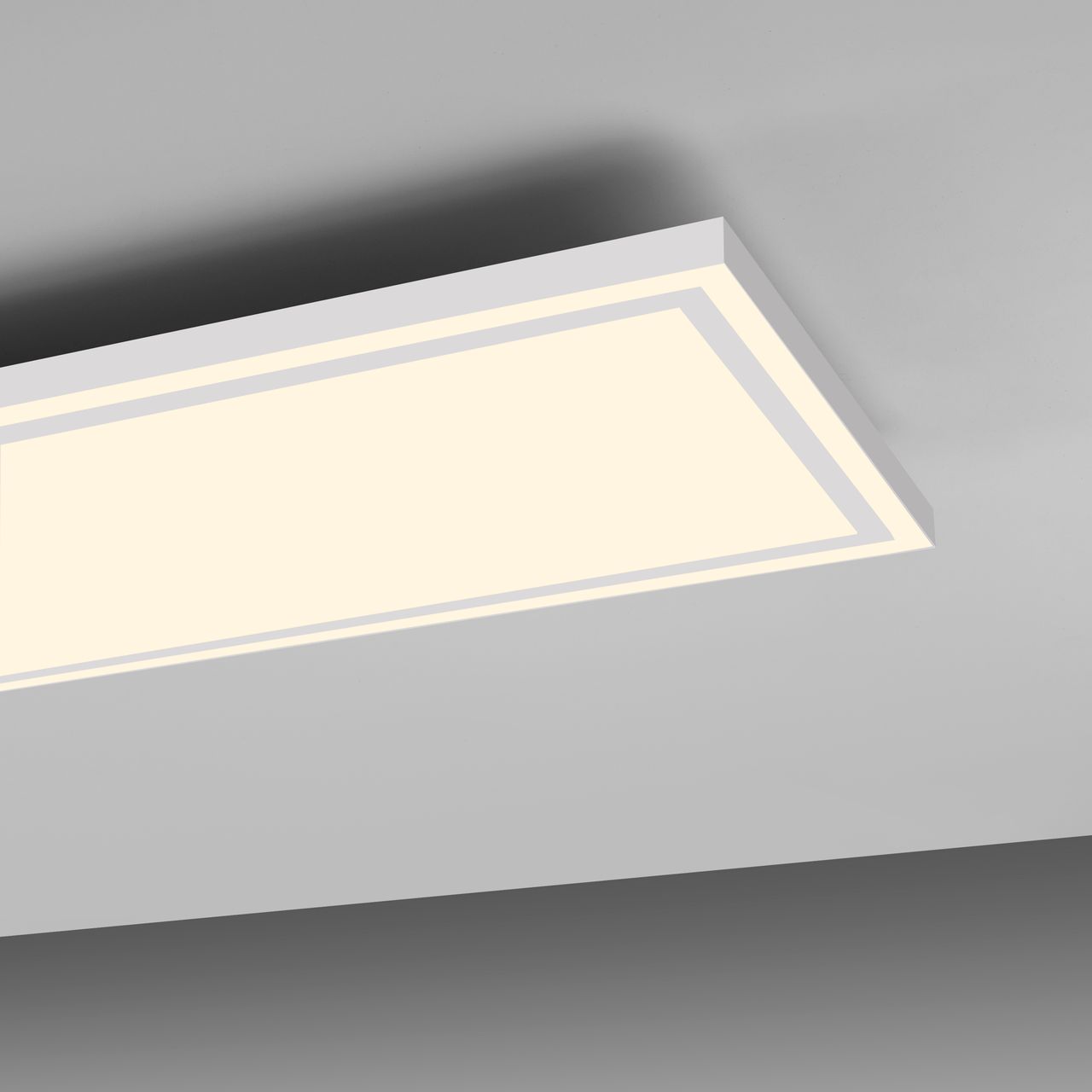 JUST LIGHT JUST LIGHT. LED Deckenleuchte EDGING, separat steuerbar, 3000 Kelvin, rechteckig, Weiß