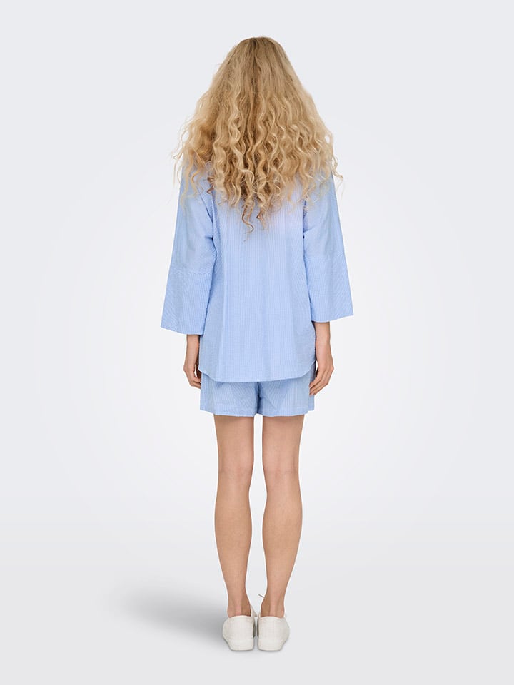 ONLY Bluse in Hellblau/ Weiß günstig kaufen