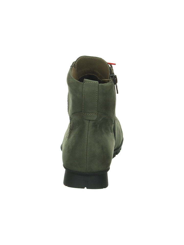 Think! Leder-Boots in Khaki günstig kaufen