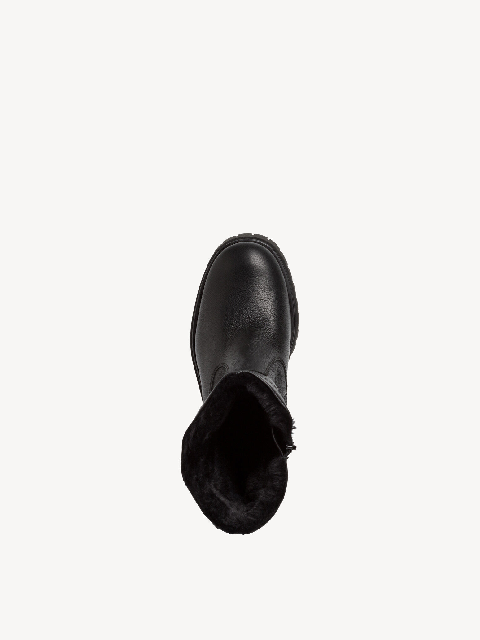 Bottine en cuir - noir doublure chaude