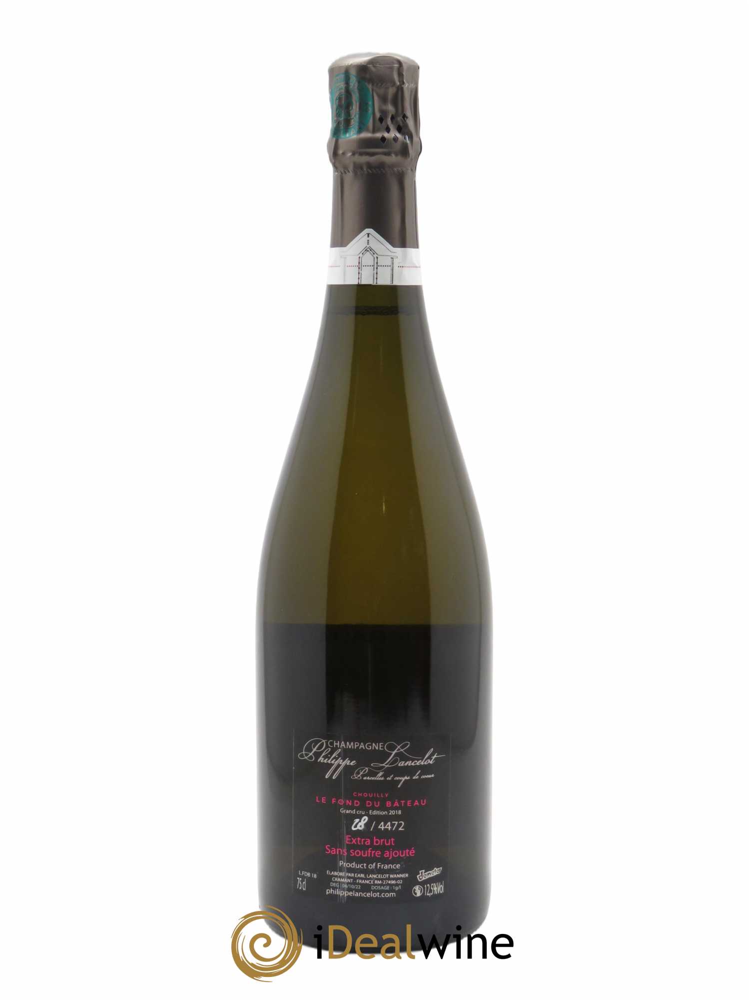 Chouilly Le fond du bateau Brut Nature Philippe Lancelot  2018 - Lot de 1 Bouteille