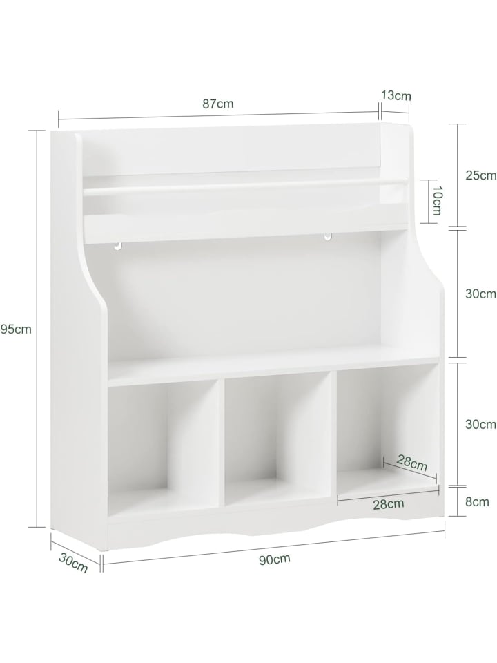 SoBuy Bücherregal in Weiß - (B)90 x (H)95 x (T)30cm günstig kaufen onesize