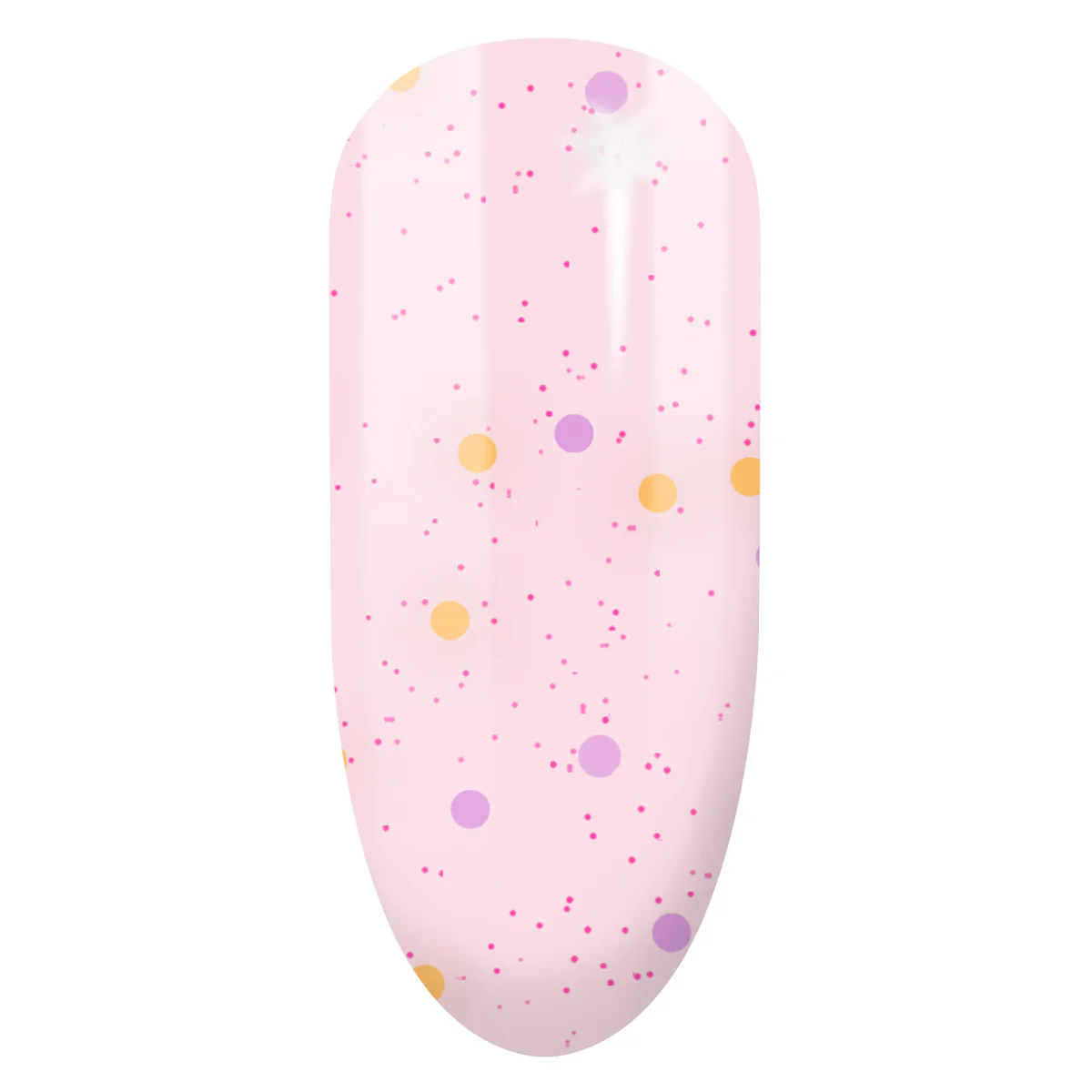 Esmalte de uñas semipermanente con efecto gel y diseño de donuts en gel UV