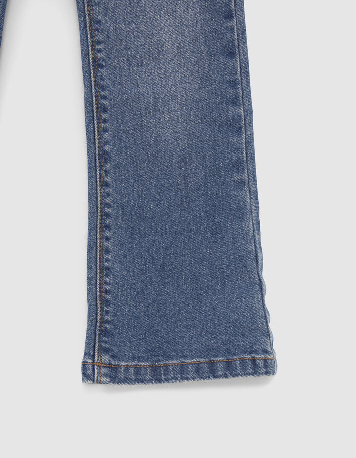 Jean FLARE bleu Waterless avec ceinture-foulard fille